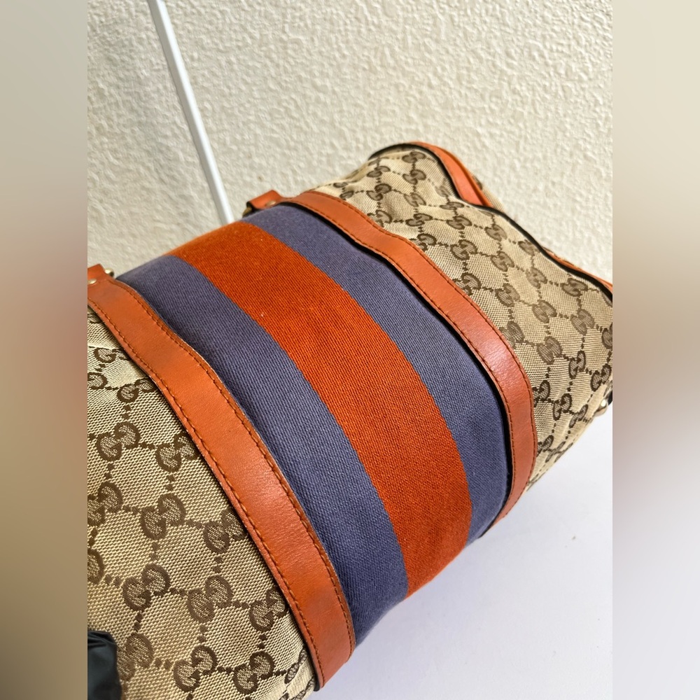 Gucci Beige and Orange Canvas Boston bag - Picture 12 of 16